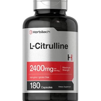 L-Citrulline. Suplemento de Aminoácidos, Horbaach, 180 Cápsulas, 2400 mg