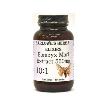 Extrato de Bombyx Mori 550mg – Barlowe s Herbal Elixirs - 60 cápsulas