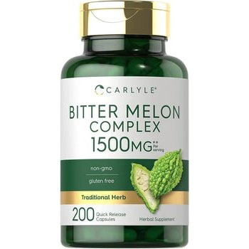 Extrato de melão amargo - Suplemento completo, sem OGM, sem glúten - Carlyle, 1500 mg - 200 cápsulas