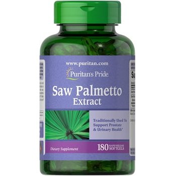 Extrato de Saw Palmetto - Promove a saúde da prostata – Puritan s Pride - 180 cápsulas