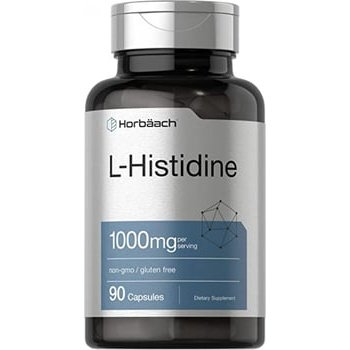 L-Histidine.Suplemento de Aminoácidos, Horbaach, 90 Cápsulas, 1000 mg