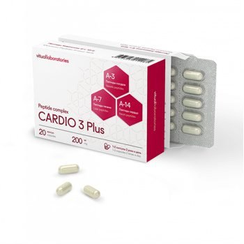 Cardio 3 Plus - Complexo de Peptídeos do Sistema Cardiovascular - 20 Cápsulas