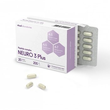 Neuro 3 Plus - Sistema Nervoso e Complexo de Peptídeo Cerebral - 20 Cápsulas